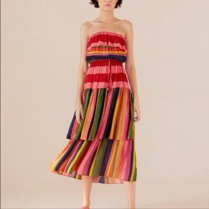 NEW! Farm Rio Mixed Striped Strapless — MEDIUM